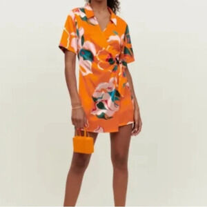 New Reformation Luxe Silk Dress Electra